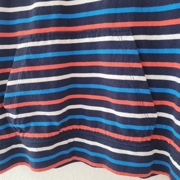 J. Crew Women's Wide Sleeve Navy Striped Mariner Cloth Hoodie Size S Preppy EUC - Picture 4 of 7
